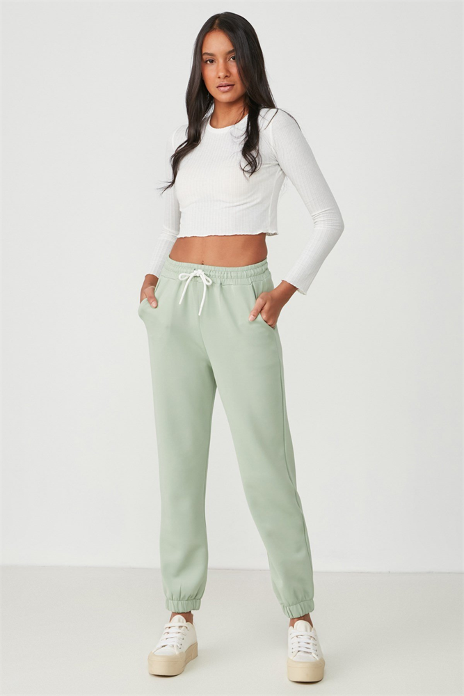 C&City Women Sweatpants 802 Pistachio Green